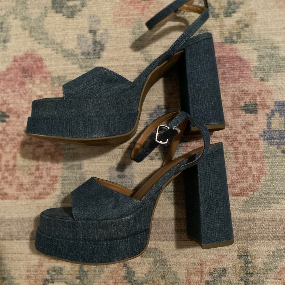 Source Unknown Black Platform Sandals - image 6